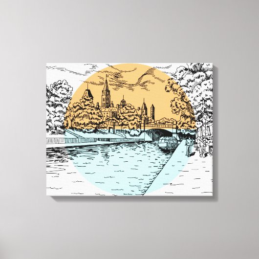Ottawa Canada Illustration Canvas print Leinwanddruck (Vorderseite)