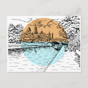 Ottawa Canada Illustration Postkarte