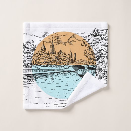 Ottawa Canada Illustration Tuch Set (Waschlappen)