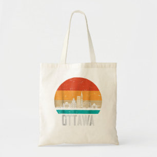 Ottawa Canada Retro Vintag Sunset Skyline Ottawa Tragetasche