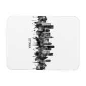 Ottawa Canada Skyline BW Magnet (Horizontal)