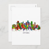 Ottawa Canada Skyline Feiertagspostkarte (Vorne/Hinten)