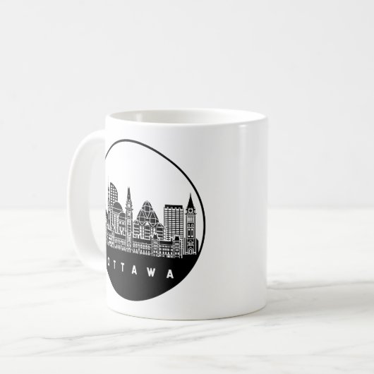 Ottawa Canada Skyline Kaffeetasse (Vorderseite Links)