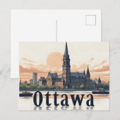 Ottawa Canada Skyline Postkarte (Vorne/Hinten)