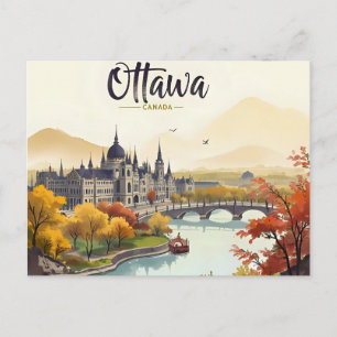 Ottawa Canada Skyline Postkarte