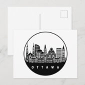 Ottawa Canada Skyline Postkarte (Vorne/Hinten)