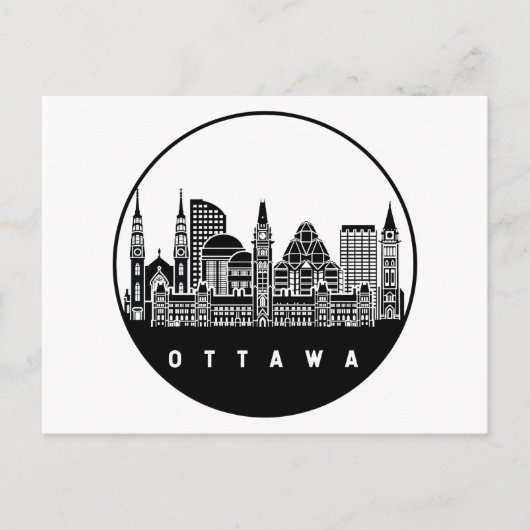 Ottawa Canada Skyline Postkarte (Vorderseite)