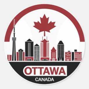 Ottawa Canada Skyline Sticker