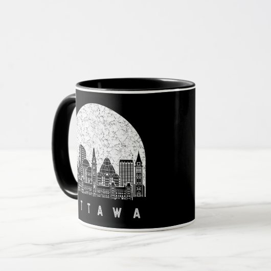 Ottawa Canada Skyline Tasse (Vorderseite Links)