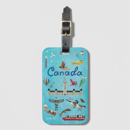 Ottawa Canada Summer Greetings  Gepäckanhänger (Vorderseite Vertikal)