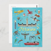 Ottawa Canada Summer Greetings Postkarte (Vorne/Hinten)