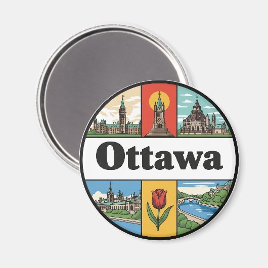 Ottawa Canada Travel Magnet (Vorderseite/Rückseite)