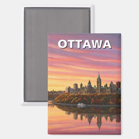 Ottawa Canada Travel Magnet (Vorderseite/Rückseite)