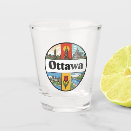Ottawa Canada Travel Schnapsglas (Vorderseite)