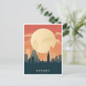 Ottawa Canada Vintage Travel Illustrations-Retro Postkarte (Stehend Vorderseite)