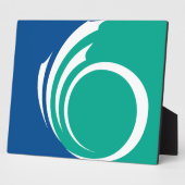 Ottawa City Flag on Plaque Fotoplatte (Seite)