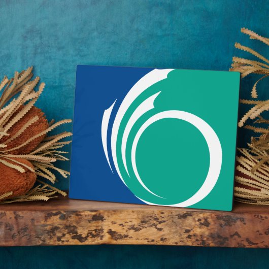 Ottawa City Flag on Plaque Fotoplatte (Seite)