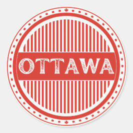 Ottawa City Pride-Emblem – Kanadische Identität Runder Aufkleber