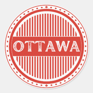 Ottawa City Pride-Emblem – Kanadische Identität Runder Aufkleber