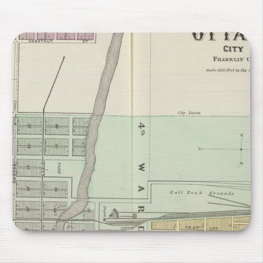 Ottawa City und Williamsburg, Kansas Mousepad (Vorne)