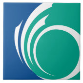 Ottawa Flag on Tile Fliese (Vorderseite)