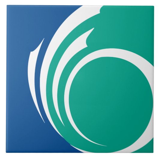 Ottawa Flag on Tile Fliese (Vorderseite)