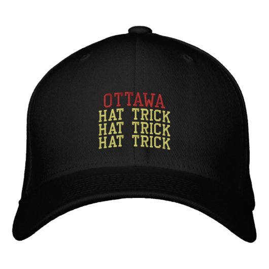 OTTAWA HAT TRICK BESTICKTE KAPPE (Vorderseite)