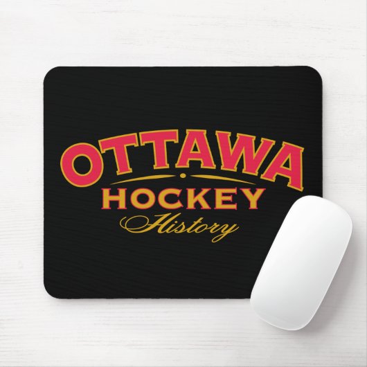 Ottawa Hockey History Black Mouse Pad Mousepad (Mit Mouse)