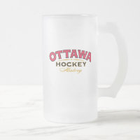 Ottawa Hockey History Mattiert Glass Tasse
