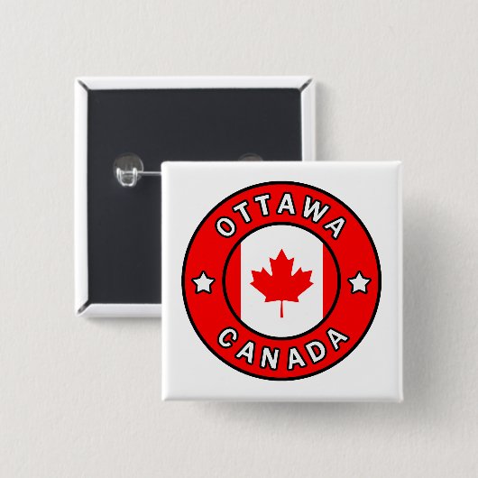 Ottawa Kanada Button (Vorne & Hinten)