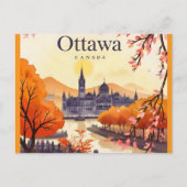 Ottawa Kanada Gebäude des Parlaments, City Skyline Postkarte (Vorderseite)