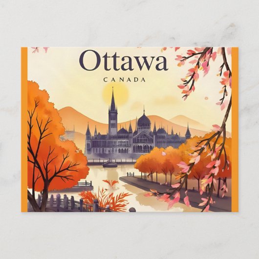 Ottawa Kanada Gebäude des Parlaments, City Skyline Postkarte (Vorderseite)