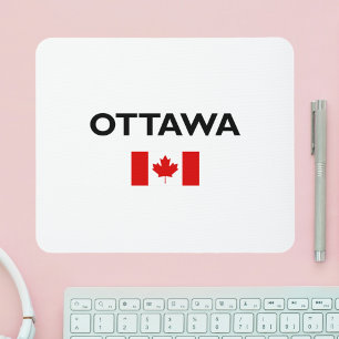 Ottawa Kanada Kanadische Flagge Hell-Farbig Mousepad