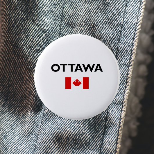 Ottawa Kanada Kanadische Flagge Licht Farbe Button