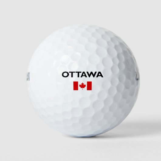 Ottawa Kanada Kanadische Flagge Licht Farbe Golfball (Vorderseite)