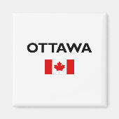 Ottawa Kanada Kanadische Flagge Licht Farbe Magnet (Vorne)
