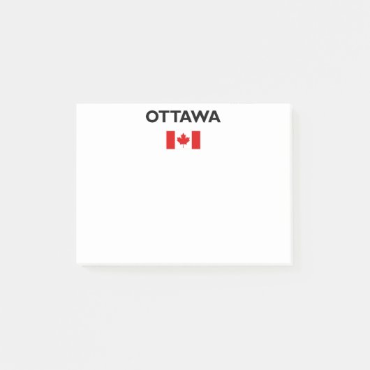 Ottawa Kanada Kanadische Flagge Licht Farbe Post-it Klebezettel (Vorderseite)