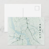 Ottawa Kanada Karte Minimal (Vorne/Hinten)