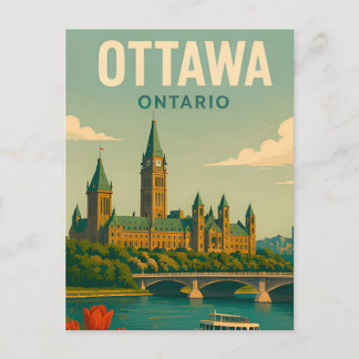 Ottawa Kanada Parlament Skyline Reise Postkarte