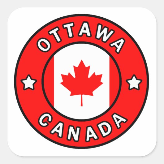 Ottawa Kanada Quadratischer Aufkleber (Vorderseite)
