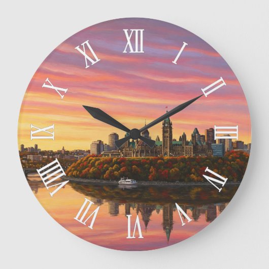Ottawa Kanada Reise Große Wanduhr (Vorderseite)