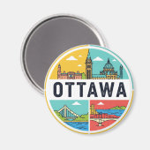 Ottawa Kanada Reise Magnet (Vorderseite/Rückseite)