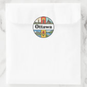 Ottawa Kanada Reise Runder Aufkleber (Tasche)