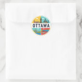 Ottawa Kanada Reise Runder Aufkleber (Tasche)