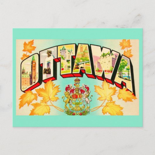 Ottawa Kanada Retro-Postkarte Postkarte (Vorderseite)