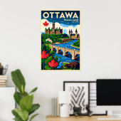 Ottawa Kanada Retro-Reiseposter-Kunst Poster (Heimbüro)