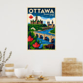 Ottawa Kanada Retro-Reiseposter-Kunst Poster (Küche)