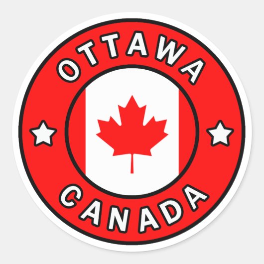 Ottawa Kanada Runder Aufkleber (Vorderseite)