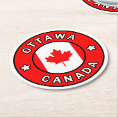 Ottawa Kanada Runder Pappuntersetzer (Angewinkelt)