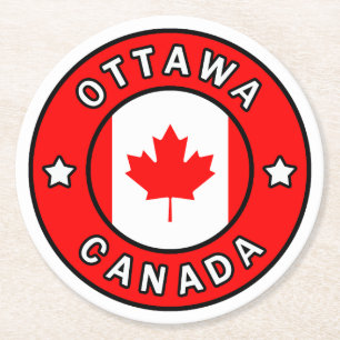 Ottawa Kanada Runder Pappuntersetzer